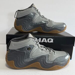 Shaq Juggernaut Basketball Shoes Mens Size 12 Dk Grey Mid-Top Sneakers AQ95041MV
